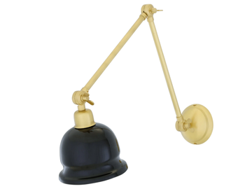 NICO SATIN BRASS - Adjustable brass wall lamp by mullan lighting - view 2